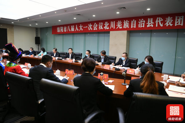 2021年10月27日，羅增斌參加北川代表團(tuán)分團(tuán)討論1  張莉  攝.jpg